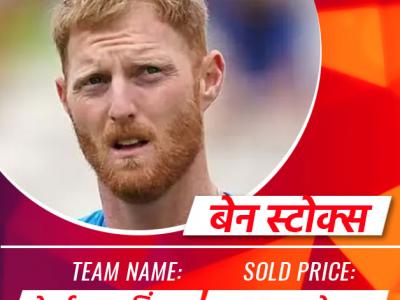 Ben Stokes Sold To CSK for INR 16.25 cr - Marathi News | ben-stokes-sold-to-csk-for-inr-1625-cr | Latest cricket Photos at Lokmat.com