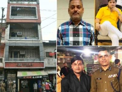 जय बाजपेयी, विकास दुबे व एसएसपी आनंद देव के साथ