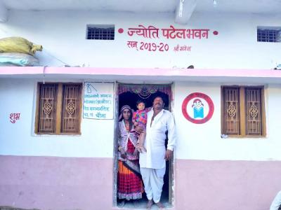 शाजापुर में बेटियों के नाम पर रखा गया एक भवन जिसे प्रधानमंत्री आवास योजना के तहत तैयार किया गया।