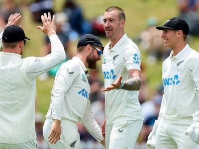 New Zealand vs West Indies, 2nd Test: कंधे में चोट लगने से पहले कमाल की गेंदबाजी, 32 रन देकर 4 विकेट, 205 पर ढेर वेस्टइंडीज, 181 रन पीछे न्यूजीलैंड, हाथ में 10 विकेट