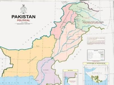 पाकिस्तान ने विवादित नक्शे में कश्मीर-लद्दाख और जूनागढ़ को अपना हिस्सा बताया है। (फोटो सोर्स- ट्विटर)