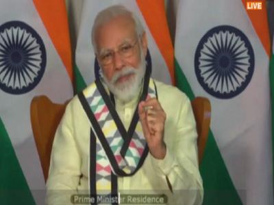 पीएम <a href='https://www.lokmatnews.in/topics/narendra-modi/'>नरेंद्र मोदी इंडियन</a> चैंबर ऑफ कॉमर्स (ICC) के विशेष कार्यक्रम में (तस्वीर- BJP)