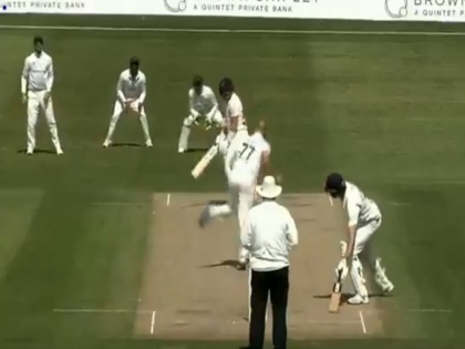 Video: A five-run penalty is handed to Leicestershire for this incident with Dieter Klein | Video: गेंदबाज के खतरनाक थ्रो से बल्लेबाज चोटिल, अंपायर ने लगाई 5 रन की पेनल्टी