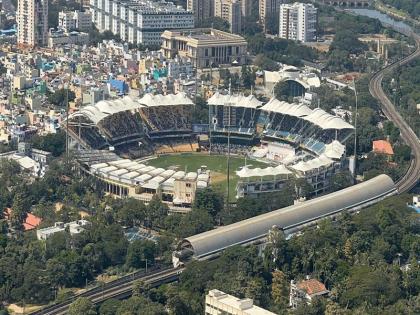 India vs England, 2nd Test: PM Narendra Modi catches 'fleeting view' of second Test at Chepauk during Chennai visit | IND vs ENG, 2nd Test: चेपॉक स्टेडियम में खेल रही थी टीम इंडिया, पीएम मोदी ने विमान से खींची तस्वीर