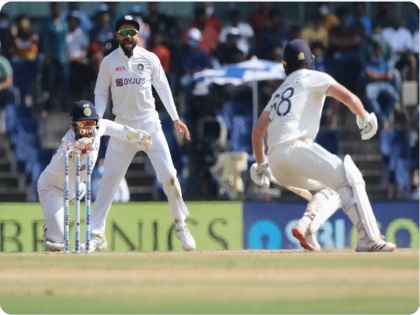 India vs England, 2nd Test: Rishabh Pant takes brilliant leap forward to stump out Dan Lawrence | IND vs ENG, 2nd Test: ऋषभ पंत ने दिखाई चीते सी फुर्ती, इस तरह किया डेनियल लॉरेंस को स्टंप आउट