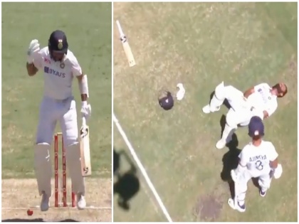 India vs Australia, 4th Test: Cheteshwar Pujara injured during batting, video goes viral | IND vs AUS, 4th Test: चेतेश्वर पुजारा के हाथ पर लगी गेंद, दर्द से छटपटाते हुए फेंका अपना बल्ला, देखें वीडियो