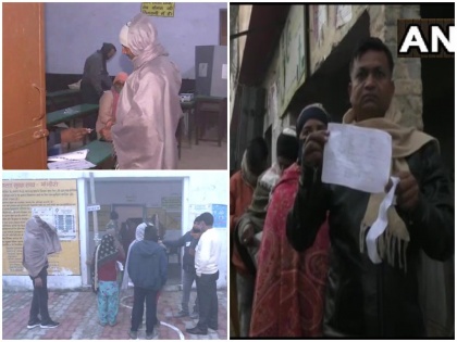 up elections Voting begins for the first phase photos from Kairana Hapur 58 seats voting | यूपी चुनावः पश्चिमी UP में पहले चरण के लिए मतदान शुरू, कैराना, हापुड़ मेरठ से आई तस्वीरें, 58 सीटों पर हो रही वोटिंग