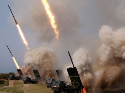 North Korea: Kim Jong-un oversees 'strike drill' missile component test. | नॉर्थ कोरिया ने अनेक रॉकेट लॉन्चर्स का किया परीक्षण, डोनाल्ड ट्रंप से दूसरी मुलाकात के बाद दूसरा मिसाइल टेस्ट