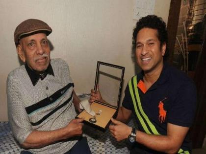 Sachin Tendulkar gave the tribute to Guru Achrekar says, I learnt my ABCD of cricket under his guidance | सचिन की कोच रमाकांत आचरेकर को भावुक श्रद्धांजलि, 'वेल प्लेड सर, आपकी मौजदूगी से स्वर्ग में भी क्रिकेट धन्य होगा'