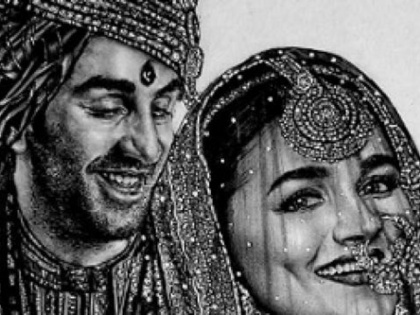 lia bhatt and ranbir kapoor dreamy wedding sketch | रणबीर-आलिया की शादी की फोटो हुई वायरल!, जानें इस Photo की सच्चाई