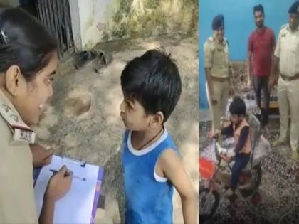 3-year-old boy went mp police station complain against mother hm Narottam Mishra encouraged viral video | Video: अपनी मां के खिलाफ शिकायत करने थाने गया था 3 साल का बच्चा, MP के गृह मंत्री ने ऐसे किया हौसला अफजाई 3-year-old boy went mp police station complain against mother hm Narottam Mishra encouraged viral video | Video: अपनी मां के खिलाफ शिकायत करने थाने गया था 3 साल का बच्चा, MP के गृह मंत्री ने ऐसे किया हौसला अफजाई