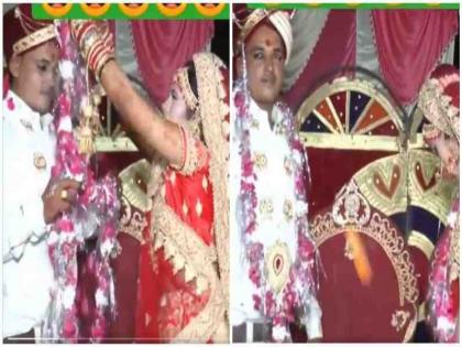 viral video of bride misbehave with groom see what happen next funny video social media | दुल्हन ने एटीट्यू़ड में पहनाई वरमाला, फिर दूल्हे ने किया ऐसा , लोगों ने कहा- जैसे को मिला तैसा , वीडियो वायरल