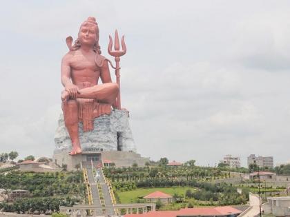 Nathdwara Om Namah Shivay 369 ft statue Shiv Darshan from 20 km away construction used 3000 tonnes steel and iron, 2-5 lakh cubic tonnes Udaipur Rajasthan | 369 फुट ऊंची शिव प्रतिमा ‘विश्वास स्वरूपम’ का लोकार्पण, 20 किमी दूर से कीजिए दर्शन, जानें और क्या है खासियत Nathdwara Om Namah Shivay 369 ft statue Shiv Darshan from 20 km away construction used 3000 tonnes steel and iron, 2-5 lakh cubic tonnes Udaipur Rajasthan | 369 फुट ऊंची शिव प्रतिमा ‘विश्वास स्वरूपम’ का लोकार्पण, 20 किमी दूर से कीजिए दर्शन, जानें और क्या है खासियत