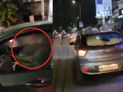 Nagpur viral video boyfriend Kissing Girlfriend in car on lap police arrested | Viral Video: शर्मनाक इश्क... चलती कार में लिपलॉक, बॉयफ्रेंड की गोद में गर्लफ्रेंड, देखें वीडियो Nagpur viral video boyfriend Kissing Girlfriend in car on lap police arrested | Viral Video: शर्मनाक इश्क... चलती कार में लिपलॉक, बॉयफ्रेंड की गोद में गर्लफ्रेंड, देखें वीडियो