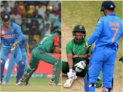 How Sabbir Rahman avoided being stumped in India vs Bangladesh World Cup 2019 match | जब बांग्लादेशी बल्लेबाज ने महेंद्र सिंह धोनी पर कसा तंज, खुद ही कर दिया खुलासा