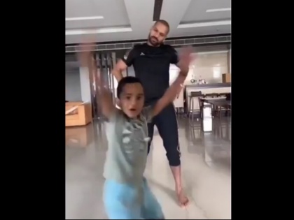 "Like Father, Like Son": Shikhar Dhawan's Dance Video With Son | बेटे जोरावर के साथ शिखर धवन ने भांगड़ा करके जीत लिया फैंस का दिल, लिखा- जैसा बाप, वैसा बेटा...