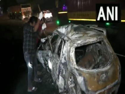 Gurugram Massive collision between car and tanker on Delhi-Jaipur highway 4 people died | हरियाणा: दिल्ली-जयपुर हाईवे पर कार और टैंकर की बीच जबरदस्त टक्कर, 4 लोगों की मौत