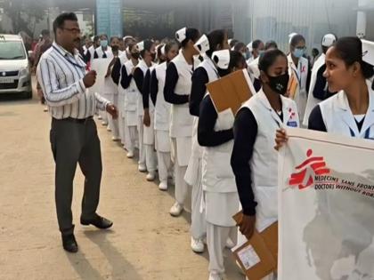 Nursing students in Samastipur, Bihar, organised an AIDS awareness rally on World AIDS Day, raising controversial slogans | बिहार के समस्तीपुर में विश्व एड्स दिवस पर नर्सिंग छात्राओं ने निकाली एड्स जागरूकता रैली, लगाए विवादित नारे, VIDEO