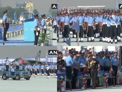 Air Force Day Live Updates celebrating 86th anniversary mega event at the Hindon Air Force Station | Air Force Day:अमित शाह ने कहा, वीरता और पराक्रम का प्रतीक है भारतीय वायुसेना Air Force Day Live Updates celebrating 86th anniversary mega event at the Hindon Air Force Station | Air Force Day:अमित शाह ने कहा, वीरता और पराक्रम का प्रतीक है भारतीय वायुसेना