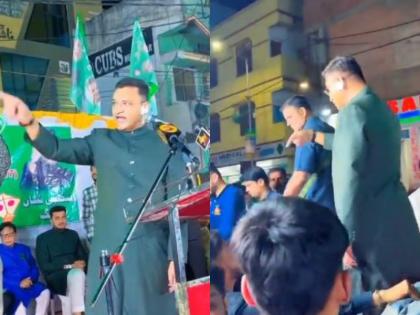 Akbaruddin Owaisi scolded the police officer You people will get into trouble with just one gesture of mine | Assembly Elections 2023: "मेरे एक इशारे से तुम लोगों को दिक्कत हो जाएगी..." अकबरुद्दीन ओवैसी ने पुलिस अफसरों को हड़काया