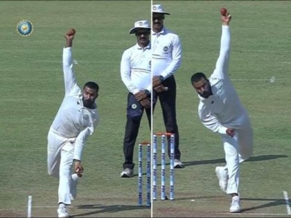 Ambidextrous spinner Akshay Karnewar surprises with his bowling skills in Irani Cup | विदर्भ के इस गेंदबाज ने 'दोनों हाथों' से गेंदबाजी कर चौंकाया, सचिन और रोहित को भी कर चुका है हैरान