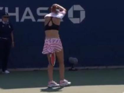 US Open 2018: Alize Cornet changed her shirt on tennis court, sparks controversy | यूएस ओपन: फ्रांसीसी महिला खिलाड़ी कॉर्नेट ने कोर्ट पर बदली शर्ट, अंपायर की चेतावनी के बाद मचा हंगामा