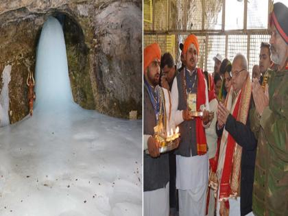 Jammu and Kashmir Governor Satya Pal Malik participated in the Amarnath Pratham Pooja ceremony | जम्मू-कश्मीर: राज्यपाल सत्यपाल मलिक ने अमरनाथ गुफा के किये दर्शन, तैयारियों का भी लिया जायजा Jammu and Kashmir Governor Satya Pal Malik participated in the Amarnath Pratham Pooja ceremony | जम्मू-कश्मीर: राज्यपाल सत्यपाल मलिक ने अमरनाथ गुफा के किये दर्शन, तैयारियों का भी लिया जायजा