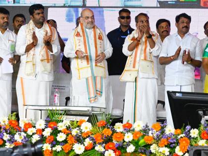 Tamil Nadu Hindi  Amit Shah said CM MK Stalin lying DMK leader master degree in corruption Central government gave Rs 508337 crore Tamil Nadu period 2014-24 see video | Tamil Nadu Hindi: केंद्र ने 2014-24 में तमिलनाडु को 508337 करोड़ रुपये दिए?, शाह ने कहा-झूठ बोल रहे सीएम स्टालिन, डीएमके नेता के पास भ्रष्टाचार में मास्टर डिग्री