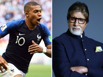 FIFA World Cup 2018: Amitabh Bachchan praises Kylian Mbappe after France win over Argentina | अर्जेंटीना का दिल तोड़ने वाले फ्रांसीसी खिलाड़ी के फैन हुए अमिताभ बच्चन, लिखा, 'सच में बाप हैं एम्बापे'