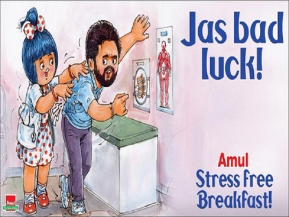 Amul shares a heart touching cartoon on Jasprit Bumrah injury | बुमराह की 'चोट' पर अमूल ने शेयर किया दिल को छू लेने वाला कार्टून, लिखा, 'जस बैड लक'