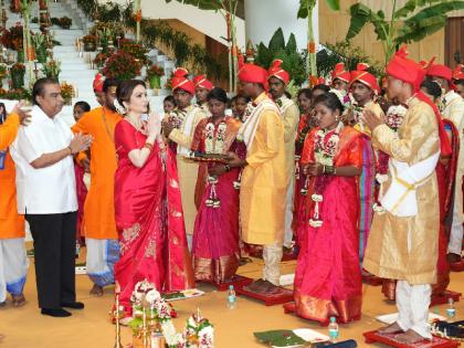 Anant-Radhika Wedding Before the marriage of Anant-Radhika the Ambani family organized a mass wedding got poor girls married see | Anant-Radhika Wedding: अनंत-राधिका की शादी से पहले अंबानी परिवार ने किया सामूहिक विवाह का आयोजन, गरीब कन्याओं की कराई शादी; देखें