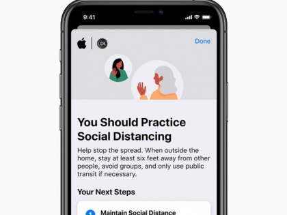 Apple releases new COVID-19 app and website based on CDC guidance | एपल का ये खास एप बताएगा कोरोना से संक्रमित होने का आपको कितना खतरा