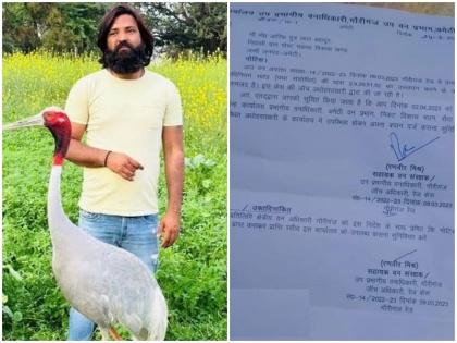 Case filed against Arif who saved saras stork forest department summoned on April 2 | सारस को बचाने वाले अमेठी के किसान आरिफ पर दर्ज हुआ केस, 2 अप्रैल को वन विभाग ने तलब किया