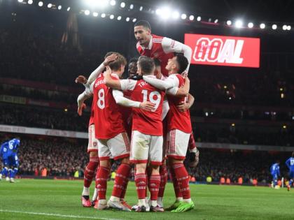 Premier League title 2023 Arsenal beat Everton 4-0 five points clear second-placed Manchester City see video | Premier League title 2023: प्रीमियर लीग में आर्सेनल ने एवर्टन को 4-0 से हराया, दूसरे स्थान पर मौजूद मैनचेस्टर सिटी पर पांच अंक की बढ़त