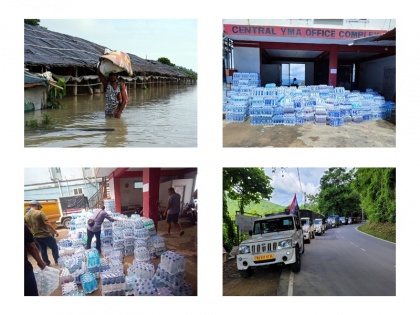 Assam flood drinking water more expensive petrol 1 bottle water sold Rs 150 Mizoram based youth body sent 15000 liters packaged water | असम: बाढ़ के कारण पेयजल हुआ पेट्रोल से भी महंगा, 150 रुपए में बिक रहा है 1 बोतल पानी, मिजोरम स्थित युवा निकाय ने भेजा 15 हजार लीटर पैकेज्ड पानी का बोतल