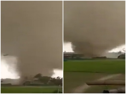 Horrible tornado Barpeta Assam bawandar devastated paddy fields blown up huts video viral Sanjay O'Neill Shaw General Meteorology Guwahati | Video: असम के बारपेटा में दिखा खौफनाक बवंडर, चुटकियों में टॉरनेडो ने उजाड़ दिए धान के खेत, उड़ा डाली झोंपड़ियां, वीडियो वायरल