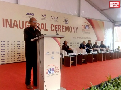 Auto Expo 2018: Union Minister Anant Geete inaugurated, targetes Nitin Gadkari | Auto Expo 2018: बजट सत्र छोड़ उद्घाटन करने पहुंचे केंद्रीय मंत्री अनंत गीते, नितिन गडकरी पर साधा निशाना
