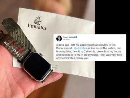 how emirates airline make free home delivery favourite custom apple watch to famous youtuber Casey Neistat american guy become company fan | मिसाल! जानिए मशहूर यूट्यूबर के फेवरेट कस्टम एप्पल कैसे अमीरात एयरलाइन ने की फ्री होम डिलिवरी, खुशी के मारे अमेरिकी बना कंपनी का फैन