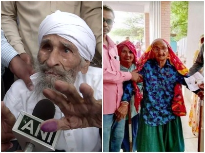 111-year old Bachan Singh and onother centenarian Suraj Kaur cast their votes | उम्र नहीं रोक पाई जज्बा, 111 साल के बचन सिंह और 104 वर्ष की सूरज कौर ने भी डाला वोट