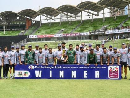 Bangladesh vs Zimbabwe, 5th T20I 2024 avoid whitewash Zimbabwe won 8 wickets bang won 4-1 Taskin Ahmed, Player of the Series Brian Bennett | Bangladesh vs Zimbabwe, 5th T20I 2024: क्लीनस्वीप से बचे, बांग्लादेश ने 4-1 से सीरीज अपने नाम किया, जानें प्लेयर ऑफ द सीरीज और मैच कौन