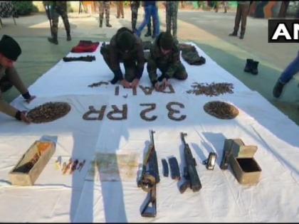 Jammu & Kashmir: Huge cache of arms & ammunition recovered from Dalri forest area in Sopore | बारामूला में आतंकवादी ठिकाने का भंडाफोड़, गोला-बारूद जब्त