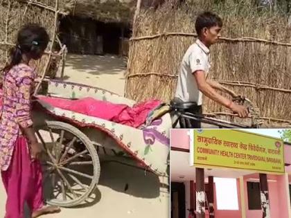 Uttar Pradesh:Children carry their father's body home on a rikshaw in absence of a hearse van in Barabanki | उत्तर प्रदेश: पिता के शव को ठेले पर ले गया घर, अस्पताल से नहीं मिली एंबुलेंस