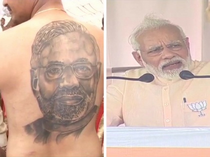 meet biggest modi fan who got his back tattooed with modi's face in Karnataka | कर्नाटक: PM मोदी का इससे बड़ा फैन ना देखा होगा, 15 घंटे दर्द सहता रहा पर मुंह से नहीं निकली आह