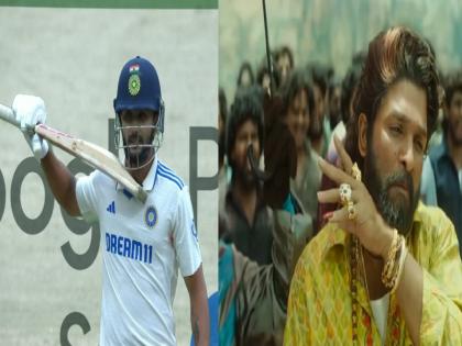 Nitish Kumar Reddy scored century in Pushpa style in Melbourne viral on social media | Nitish Kumar Reddy Century: मेलबर्न में नीतीश रेड्डी ने पुष्पा स्टाइल में मारी सेन्चुरी, सोशल मीडिया पर वायरल