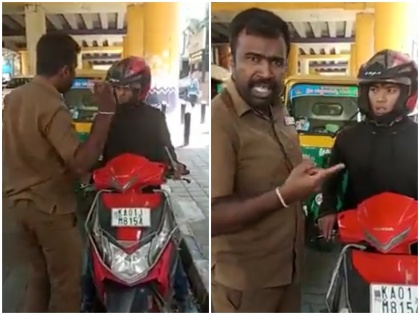 Bengaluru autorickshaw driver threatened bike rider abusing him person from another country case was registered video | बेंगलुरु: बाइक सवार युवक को ऑटोरिक्शा चालक ने दी धमकी, 'दूसरे देश का बंदा' बताकर कहे अपशब्द, वीडियो वायरल होने पर केस हुआ दर्ज