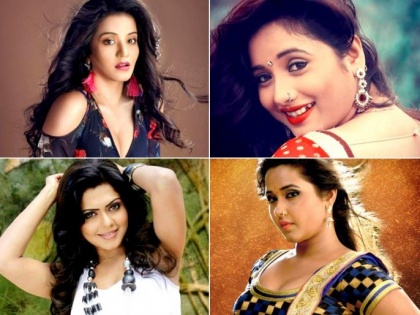bhojpuri popular actress akshara singh monalisa rinku ghosh and amrapali dubey vs bollywood actress | ये हैं भोजपुरी की ग्लैमरस हीरोइन, जो बॉलीवुड हीरोइनों की पल भर में छुट्टी कर दें
