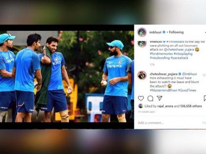 भुवनेश्वर कुमार की पोस्ट पर पुजारा ने दिया मजेदार जवाब (Instagram)