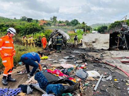 Brazil Road Accident Massive collision between bus and truck in Brazil 38 people died | Brazil Road Accident: ब्राजील में बस और ट्रक की भीषण टक्कर, 38 लोगों की मौत Brazil Road Accident Massive collision between bus and truck in Brazil 38 people died | Brazil Road Accident: ब्राजील में बस और ट्रक की भीषण टक्कर, 38 लोगों की मौत