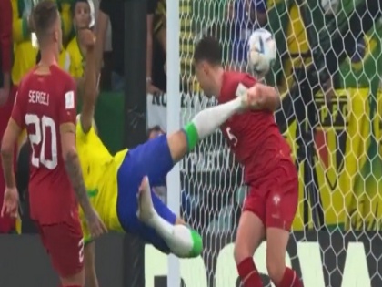 Fifa World Cup Richarlison brace for Brazil against Serbia including spectacular overhead kick, watch video | वाह, क्या गोल है! फीफा वर्ल्ड कप में सर्बिया के खिलाफ 2-0 की जीत में ब्राजील के खिलाड़ी ने किया गजब गोल, देखें वीडियो