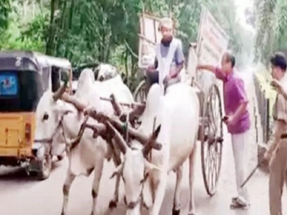 In Telangana's Bhadradri Kothagudem district, a bull was fined Rs 100 by the court for urinating in front of the office, the police recovered from the owner | बैल ने दफ्तर के सामने किया पेशाब, कोर्ट ने लगाया 100 रुपये का जुर्माना, पुलिस ने मालिक से वसूला, जानिए पूरा किस्सा